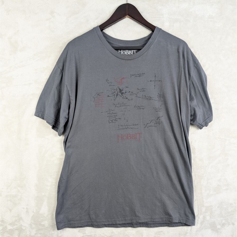 The Hobbit An Unexpected Journey Map T Shirt Men's XL 2012 Promo Cinemacore